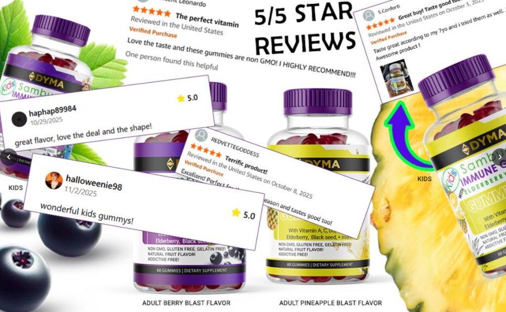 DYMA Elderberry Gummy: Science-Backed Immune Support in a Delicious Chewable Form